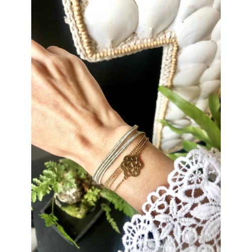 Bracelet arabesque couleur or