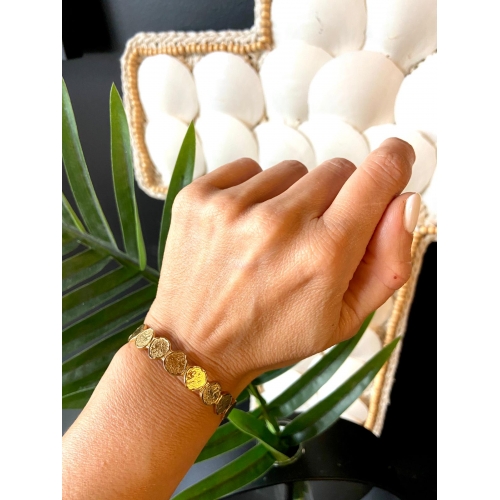 Jonc avec ronds martelés